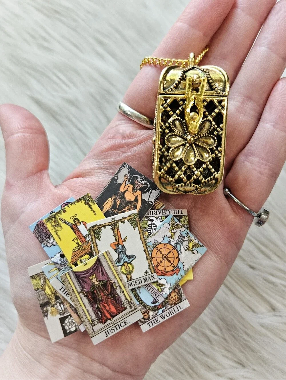 Mini Tarot Card Necklace